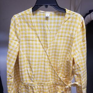 NWT Yellow Checkered Dress